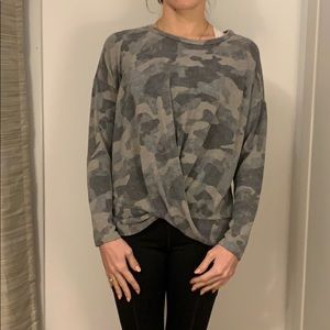 Camo long sleeve sweater